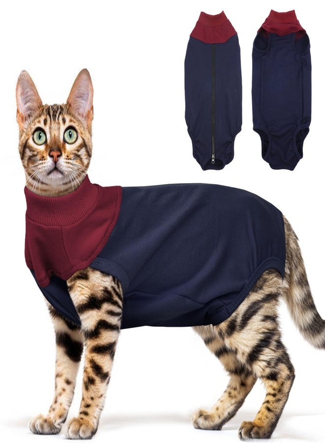 ADNIKIA Cat Recovery Suit Female, Breathable Onesie After Surgery Female for Abdominal Wounds or Skin Diseases, Anti-Licking Full Body Cat Surgery Recovery Suit, E-Collar Alternative Wear - Image 1